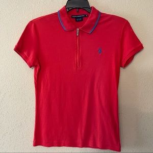 Ralph Lauren Golf red top with zipper